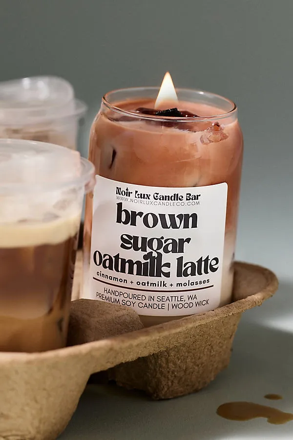 Noir Luxe Brown Sugar Latte Glass Candle - Small product