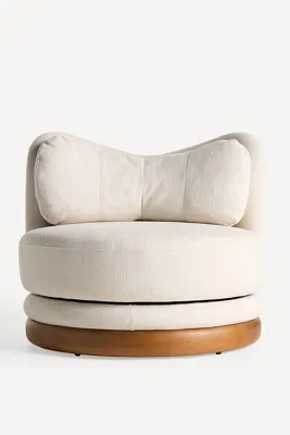 Norris Swivel Chair - Beige, Linen product