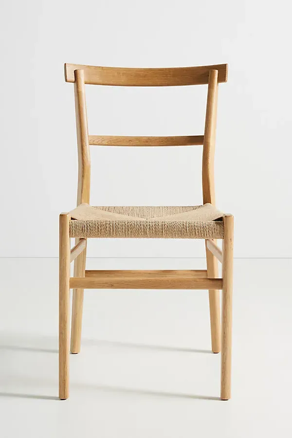 Oak Farmhouse Dining Chair - Beige, Rope by Anthropologie