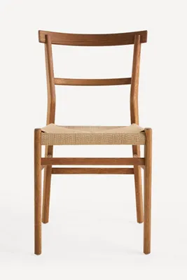 Oak Farmhouse Dining Chair - Brown, Rope product