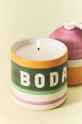 Ocean Waves & Bergamot Ceramic Buoy Candle - Orange product