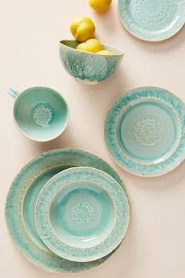 Old Havana Bread Plates Set of 4 - Mint by Anthropologie, alternate view
