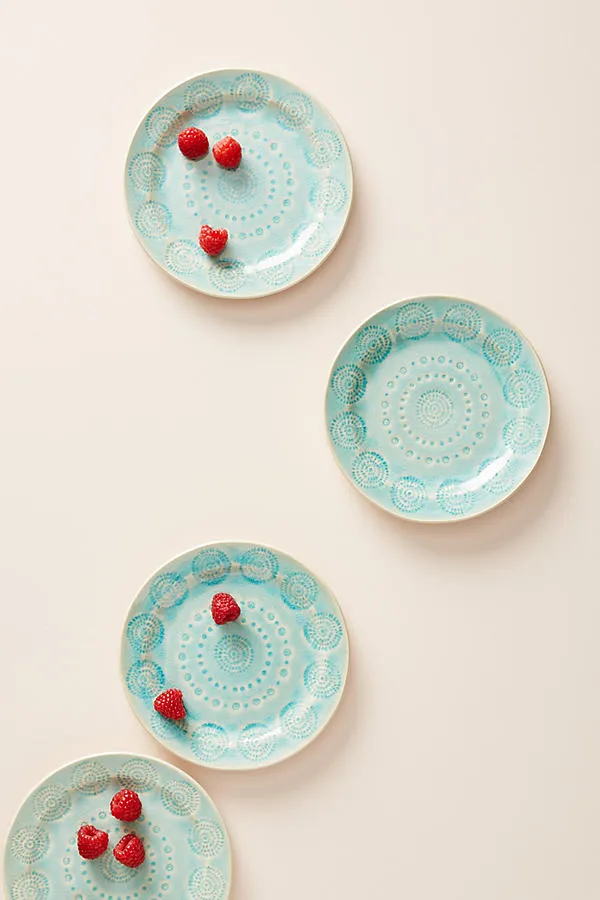 Old Havana Bread Plates Set of 4 - Mint by Anthropologie