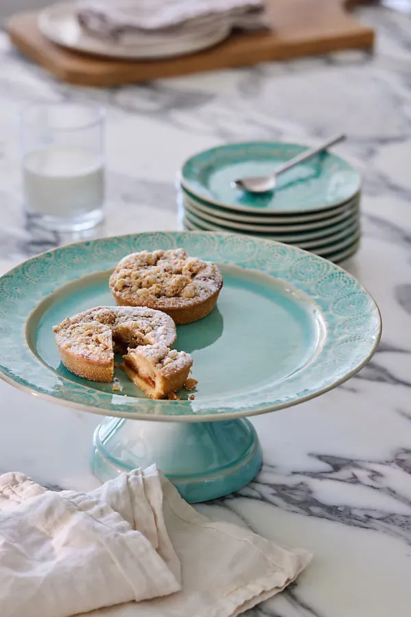 Old Havana Large Cake Stand - Mint, Ceramic by Anthropologie