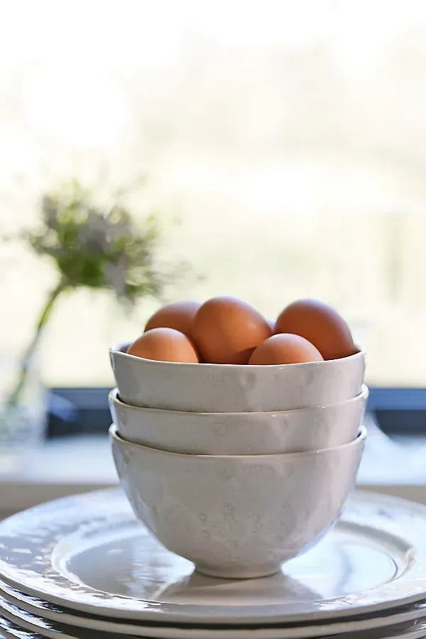 Old Havana Portuguese Stoneware Cereal Bowls Set of 4 - White by Anthropologie
