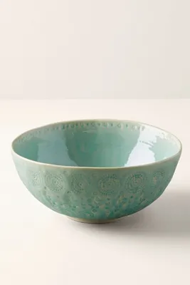 Old Havana Salad Bowl - Mint, Stoneware by Anthropologie, alternate view