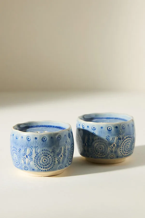 Old Havana Salt & Pepper Shakers - Blue by Anthropologie