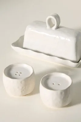 Old Havana Salt & Pepper Shakers - White, Stoneware product