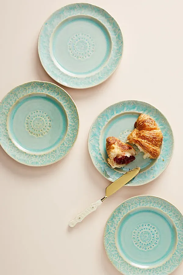 Old Havana Side Plates Set of 4 - Mint by Anthropologie
