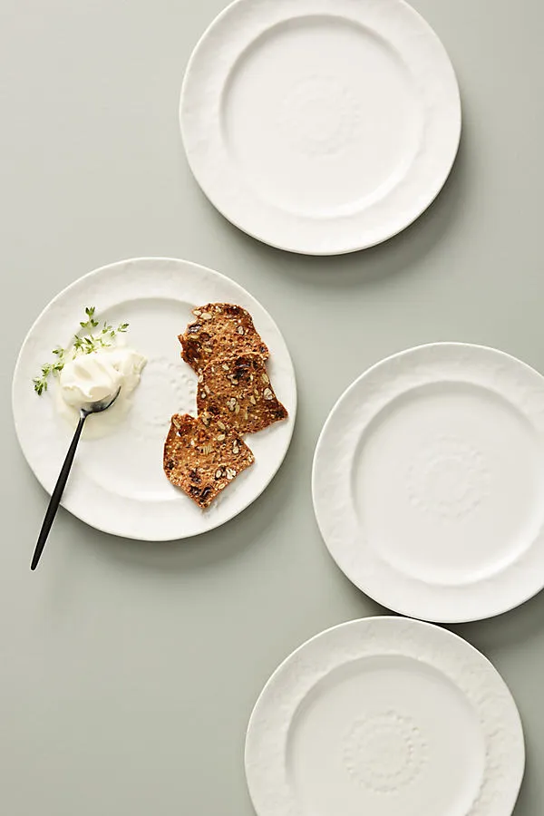 Old Havana Side Plates Set of 4 - White by Anthropologie
