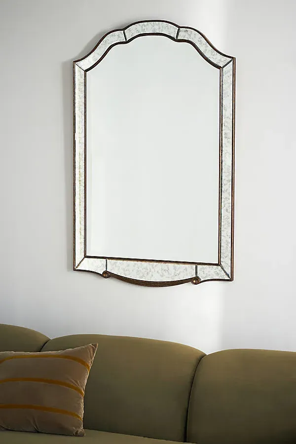 Oleander Arched Beveled Mirror - Gold by Anthropologie