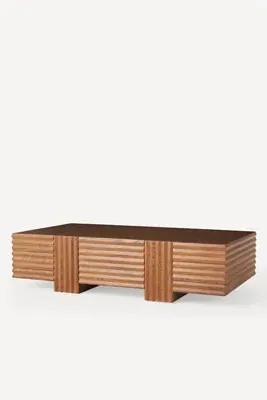Omari Carved Rectangle Coffee Table - Oak product