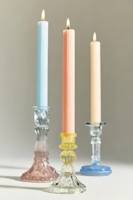 Ombre Glass Candle Holder - Yellow, Soda Glass product