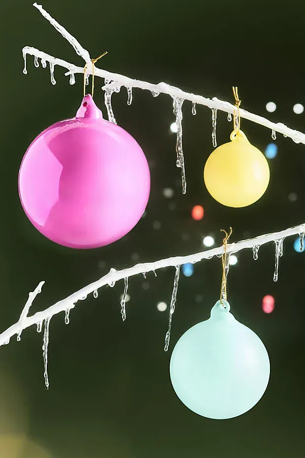 Opaque Bauble Ornaments - White, Glass by Anthropologie, alternate view
