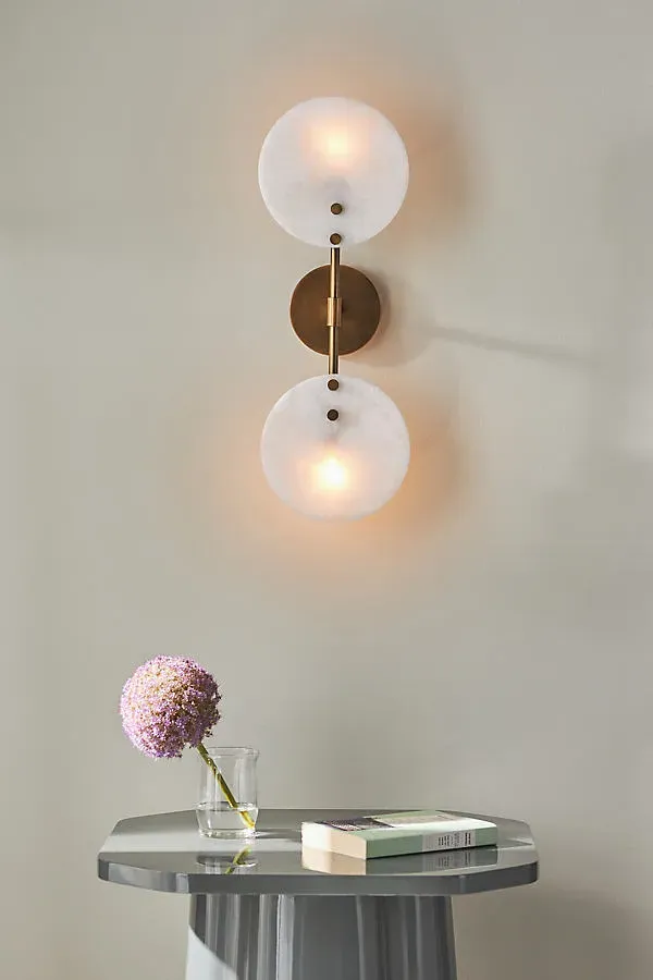 Oracle Alabaster Sconce - Gold by Anthropologie