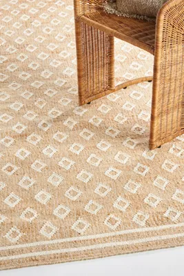 Orchard Diamond Small Rug - Beige, Jute & Wool product