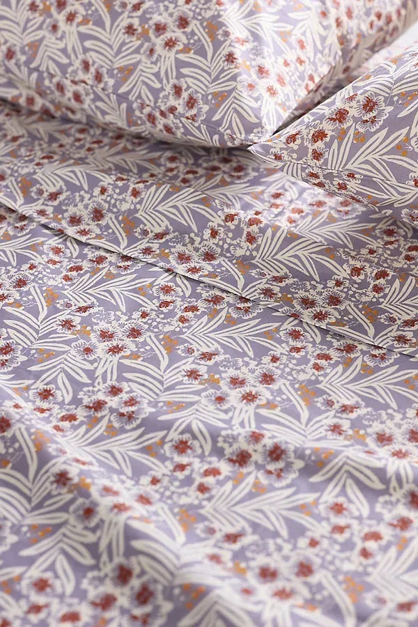 Organic Cotton Sateen Printed Sheet Set - Beige product