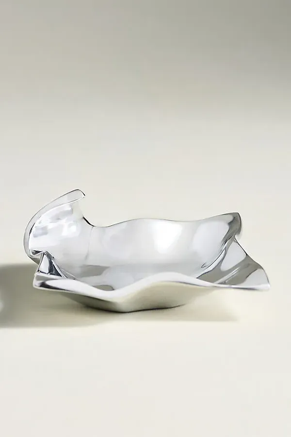 Organic Metal Trinket - Silver, Aluminum by Anthropologie