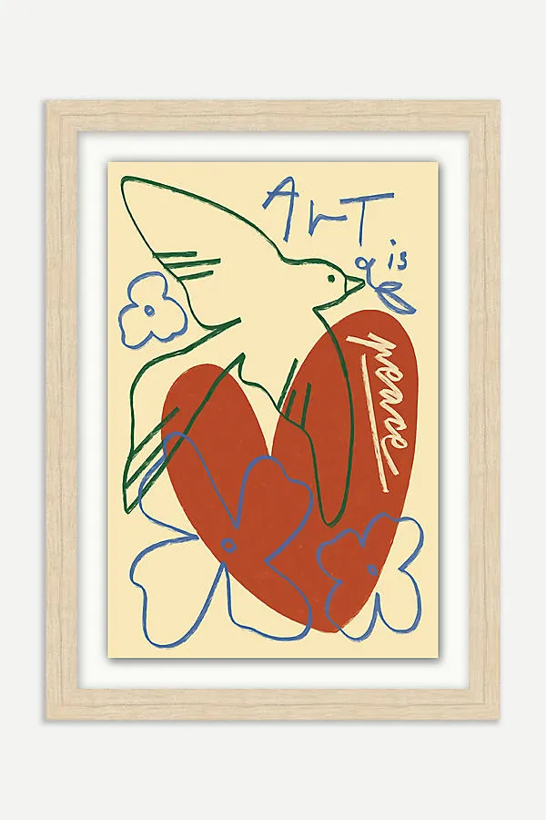 Organized Scribble Wall Art - Orange, Matte Paper product