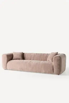 Orion 3-Seater Velvet Sofa - Grey, Polyester alternate view