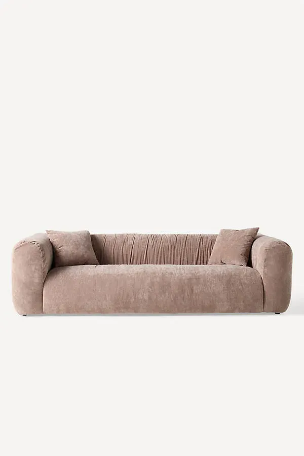 Orion 3-Seater Velvet Sofa - Grey, Polyester product
