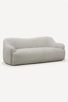Orla Curved Sofa - Beige, Linen-Blend product