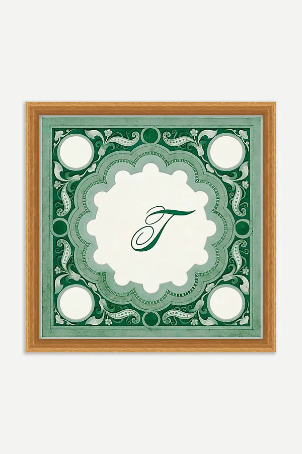 Ornamental Script Monogram Wall Art - Matte Paper product