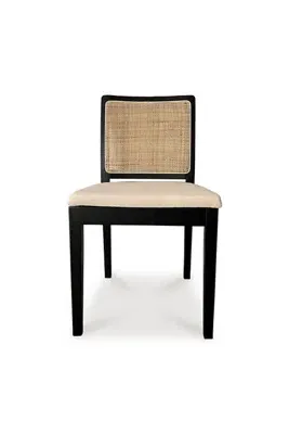 Orville Set of 2 Dining Chairs - Black, Elm Wood product