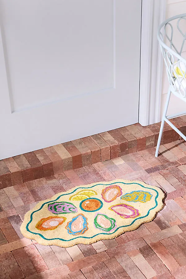 Oyster Plate Coir Printed Doormat product