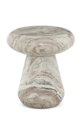 Pablo Round Marble End Table - Beige alternate view