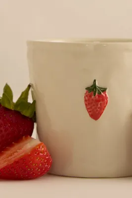 Paddywax Bistro Strawberry Ceramic Candle - Pink product