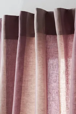 Pallido Woven Striped Curtain - Purple, Cotton Linen product
