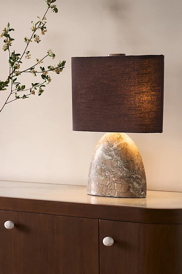 Palmer Marble Oval Table Lamp by Anthropologie