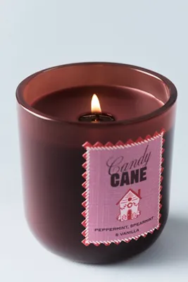 Papier Gourmand Candy Cane Boxed Glass Candle - Pink by Anthropologie, image 2