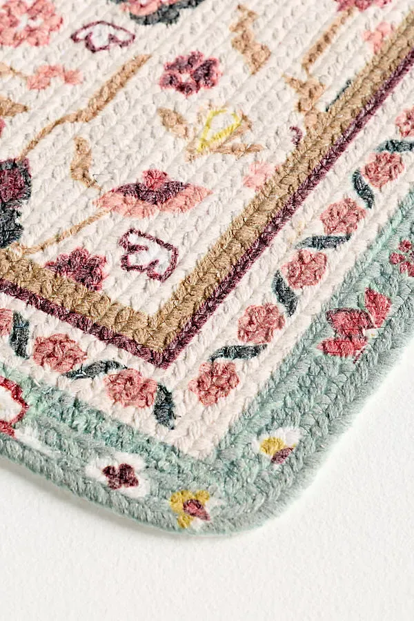 Parcie Printed 21x34 Bath Mat - Beige, Cotton Blend product