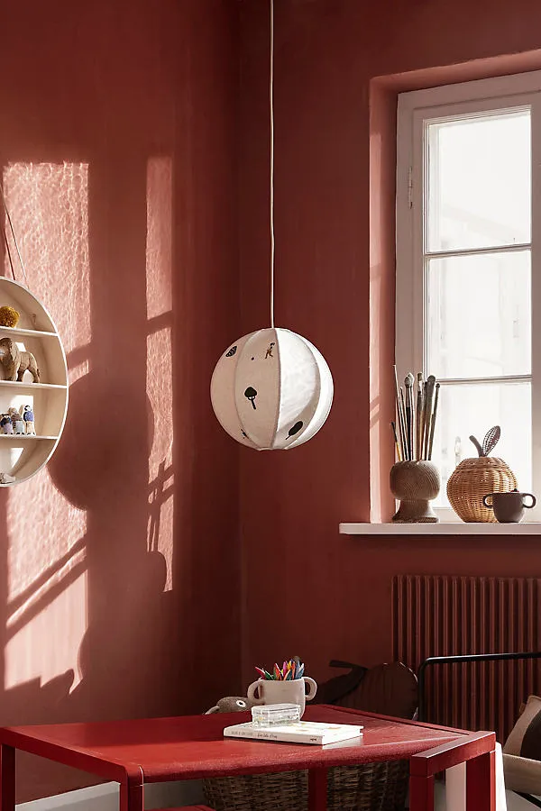 Park Textile Pendant Lampshade - White, Cotton by Anthropologie, alternate view