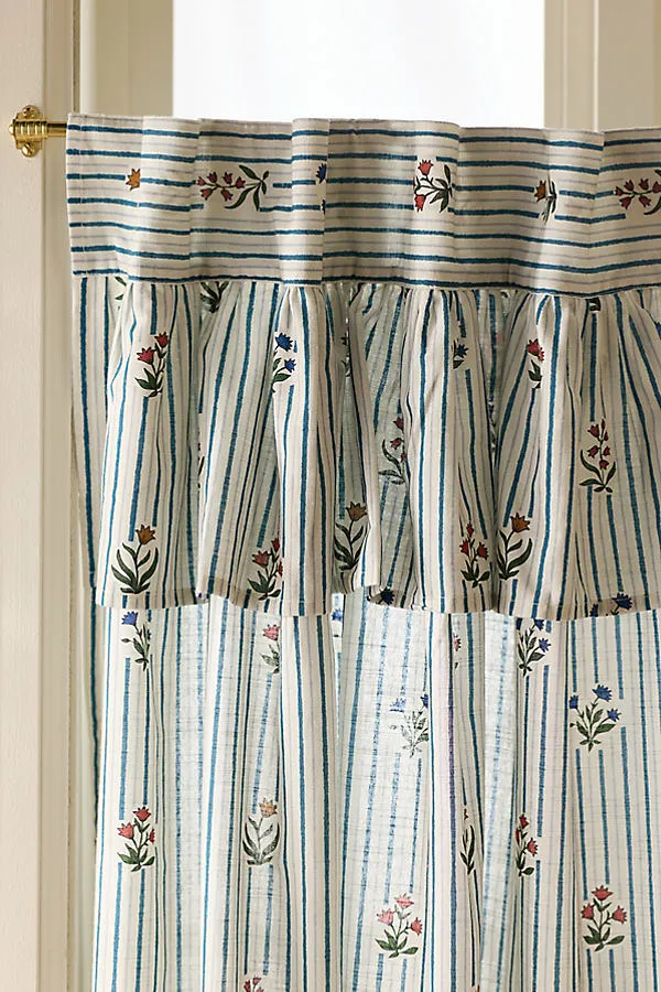 Parker Cotton Printed Valance Café Curtain Set of 2 alternate view