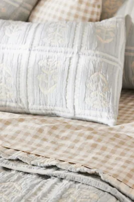 Parker Floral Woven Coverlet - Blue, Cotton product