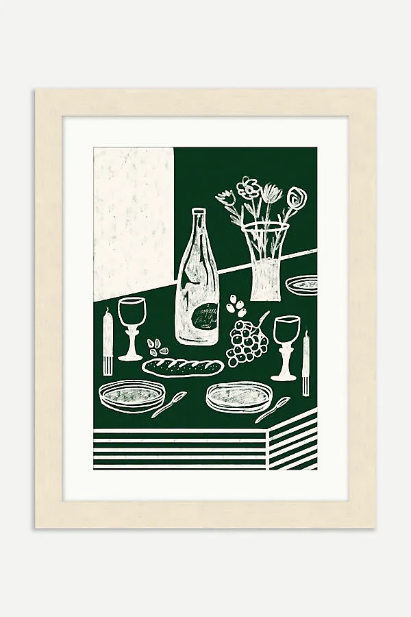 Pasta Night Wall Art - Green, Matte Paper product