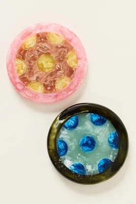 Patterned Resin Coasters Set of 2 - Blue product