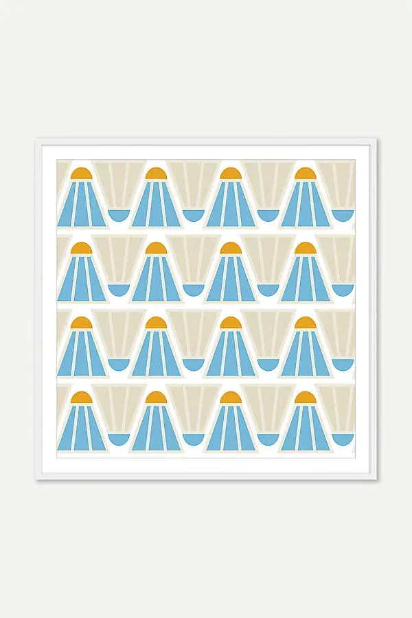 Patterned Shuttle Wall Art - Blue product