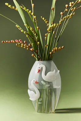 Paulette Glass Vase - White, Borosilicate Glass product
