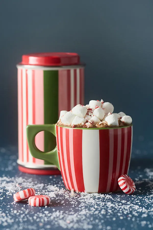 Paulinette Demi Sipper & Mug Set - Red, Stoneware by Anthropologie