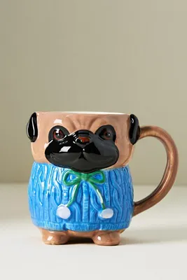Peluche Pet Stoneware Mug - Beige by Anthropologie, alternate view