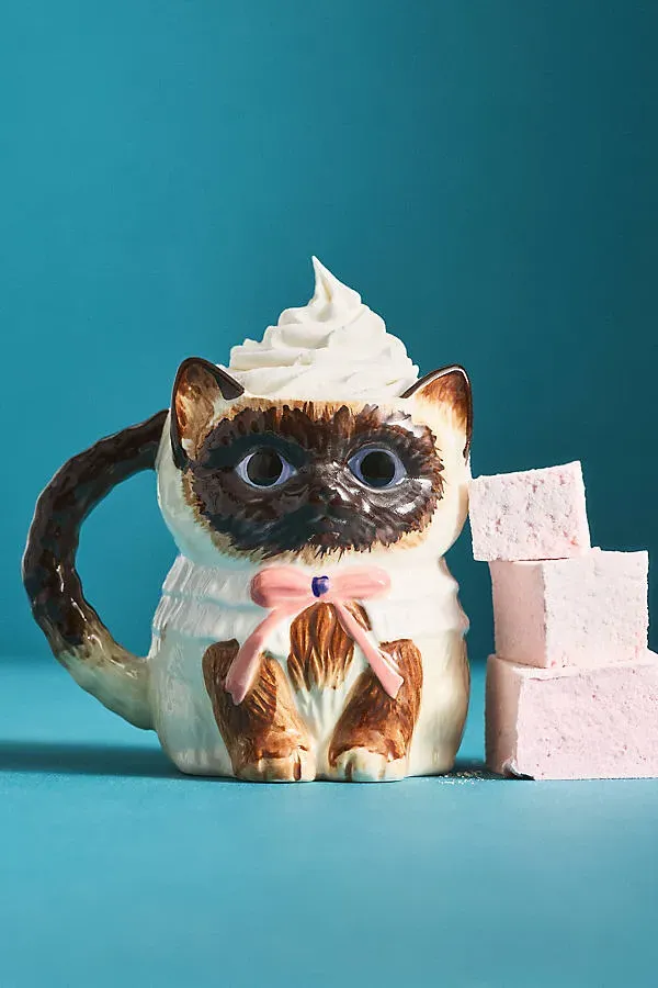 Peluche Pet Stoneware Mug by Anthropologie
