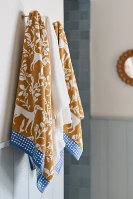 Penny Pup Cotton Woven Towel Collection - Yellow, Cotton product