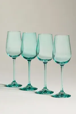 Peony Aperitif Glasses Set of 4 - Green, Cristallin Glass by Anthropologie, alternate view