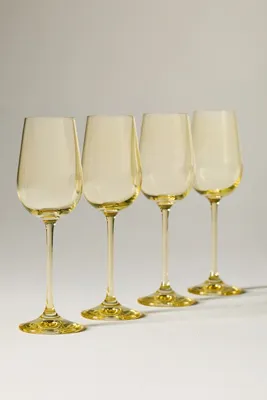 Peony Aperitif Glasses Set of 4 - Yellow, Cristallin Glass by Anthropologie, image 2