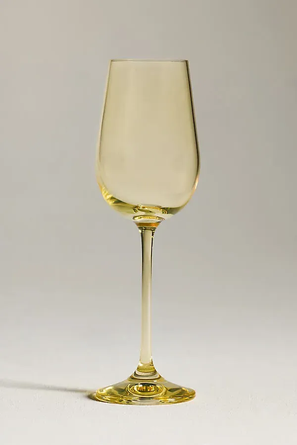 Peony Aperitif Glasses Set of 4 - Yellow, Cristallin Glass by Anthropologie