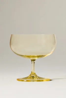 Peony Coupe Glasses Set of 4 - Yellow, Cristallin Glass by Anthropologie, image 2